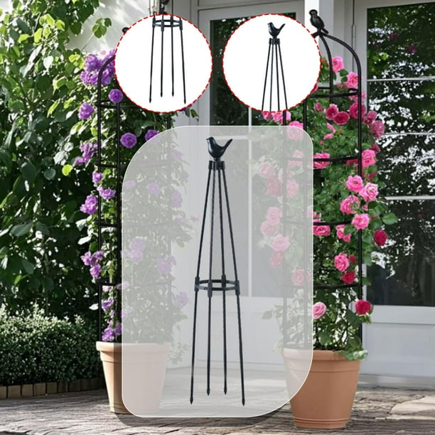 Jardín Trellis Flowers Sosten los pepinos Posados Plantas en macetas Decoración de pájaros