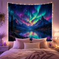 thumbnail image 2 of Mountain Lake Vertical with Nighttime Dominated Spectacular, Mystical Fantasy for Space Lovers, Wall Decor, Housewarming Gift, Tapestry Wall Hanging for Dorm and Living Room, 2 of 7