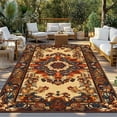 thumbnail image 3 of Fsddascl Bohemian Flower Outdoor Rug for Patio/Deck/Porch, Non-Slip Large Area Rug 5 x 8 Ft, Boho Tribal Colorful Distressed Printed Indoor Outdoor Rugs Washable Area Rugs, Camping Rug Carpet, 3 of 5