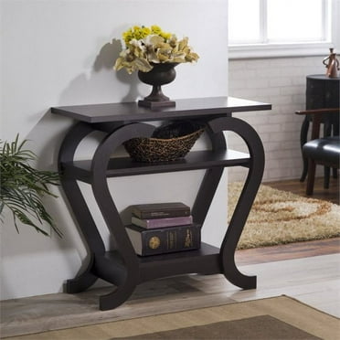 Furniture of America Maximo Modern Curved Console Table in Espresso