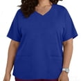 thumbnail image 2 of POROPL Plus Size Scrubs for Women,V-Neck Short Sleeve,2 Pocket Comfortable Scrub Tops Size L-5XL, 2 of 6