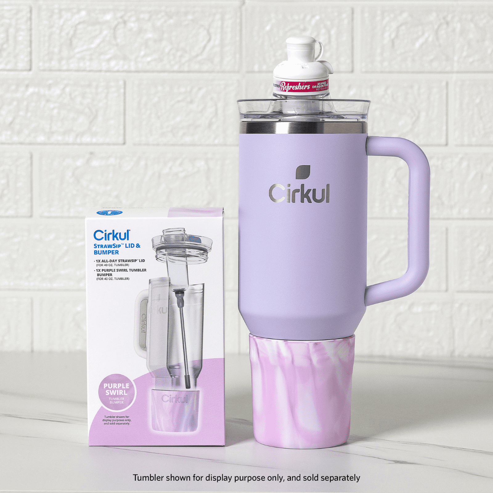 Cirkul All-Day StrawSip Lid & Bumper, Purple Swirl