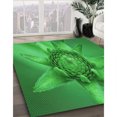 thumbnail image 3 of Ahgly Company Machine Washable Indoor Round Transitional Green Area Rugs, 3' Round, 3 of 7