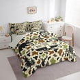 thumbnail image 2 of Catabedysis Camo Camping 7-Piece Twin Bedding,Wildlife Camper Pattern Bedding Comforter Set For Boys,Earthy Tone,Light Gray Reversible, 2 of 7