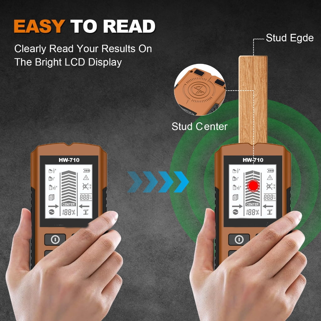 Multifunctional Wall Scanner Detects Wood Studs Metal And Live Wire With Multiple Modes