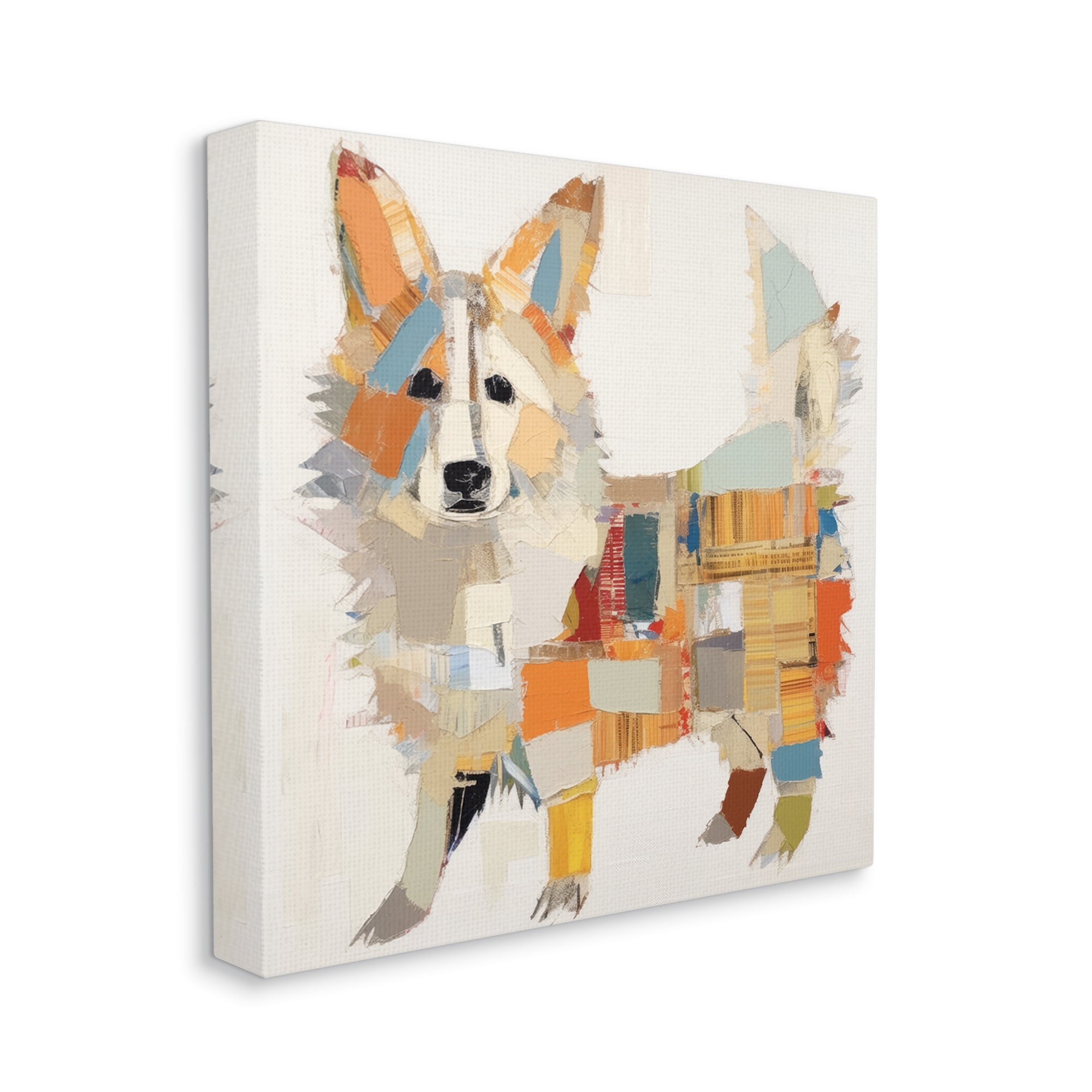 Stupell Industries Muted Dog Collage Animals & Insects Painting Gallery Wrapped Canvas Art Print Wall Art, 30 x 30