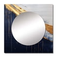thumbnail image 2 of Designart "A Touch of Gold and Kings Blue Regal Elegance IV" Abstract Painting Gold Large Square Mirror - Square Bedroom Mirror Printed Wall Decor - Modern Square Printed Wall Mirror Art, 2 of 5