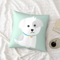 thumbnail image 4 of LNWH Decorative Pillow Covers, Cute Cartoon Puppy Square Sofa Decorative Knit Pillow Case, 20"x20", 4 of 8