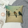 thumbnail image 2 of Shiartex Lumbar Pillow Decorative Throw Pillows,Small Throw Pillows for Couch,Hand-Painted Outdoor Birds Pillowcases,Spring Summer Pillows Decorative Throw Cushion Coversfor Sofa Teal Blue White, 2 of 5