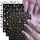 thumbnail image 3 of 4 Uds. De pegatinas para uñas con letras romanas, pegatinas autoadhesivas doradas, plateadas, negras y blancas, palabras en inglés, deslizadores de decoración para manicura DIY, 3 of 5