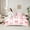 Pink White, variant on jejeloiu Cartoon Bowtie Loves 7-Piece Twin Bedding Sets,Pink Kawaii Bowknot Bedding Comforter Set For Girl Reversible