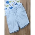 thumbnail image 7 of Gureui Kids Baby Boys Summer Outfit Sets Short Sleeve Whale Print Button Down Shirt Top + Solid Color Shorts Casual 2Pcs Set, 7 of 7