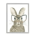 thumbnail image 2 of Stupell Industries Baby Bunny with Large Glasses Children's Woodland Animal, 11 x 14,Design by Lucille Price, 2 of 5