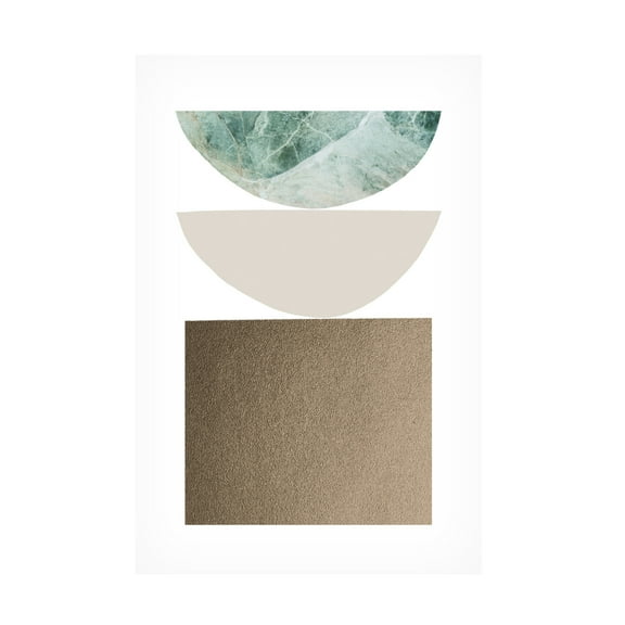 Trademark Fine Art uplusmestudio Textured Shapes Canvas Wall Art