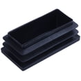 thumbnail image 3 of Plastic Rectangle Blanking End Tube Caps Inserts 25x50mm 30pcs Black, 3 of 7