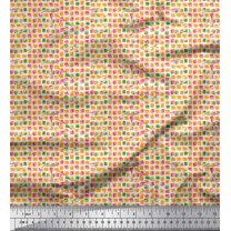 Soimoi Cotton Poplin Fabric Brush Stroke Watercolor Print Sewing Fabric Yard 56 Inch Wide