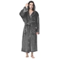 thumbnail image 1 of Penkiiy Mens Hooded Robe,Plush Robes for Men,Soft Warm Fleece Bathrobe Shower Spa Long Robe With Pockets Dark Gray, 1 of 6