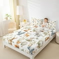 thumbnail image 4 of Castle Fairy Teens Cute Elephants Deer Fox Rabbit 4pcs Bed Sheets,Chic Flowers Butterflies King Sheets,Cartoon Jungle Animal Super Cozy Sheet Set,Breathable Home Decor, 4 of 7