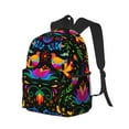 thumbnail image 2 of Vsdgher Mexican Flower Traditional1 Print Unisex Large Capacity Bookbag Schoolbag Casual Daypack for High School/College/Teens/Travel/Work, 2 of 8
