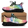 thumbnail image 1 of Yikeluo Zapatos planos de primavera con estampado de dientes para mujer, cómodos, de malla, con cordones, 1 of 6