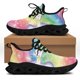 thumbnail image 1 of Yikeluo - Zapatos planos de primavera con estampado de dientes para mujer, cómodos, de malla, con cordones, 1 of 6