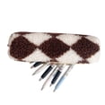 thumbnail image 1 of Bolsas De Maquillaje Diamond Plaid Makeup Box Plush Women Wash Pouch para regalos de vacaciones (café) Likrtyny Cuidado Belleza, 1 of 7