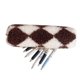 thumbnail image 2 of Diamond Plaid Makeup Box Plush Women Wash Pouch para regalos de vacaciones (café) Ndcxsfigh Cuidado Belleza, 2 of 7