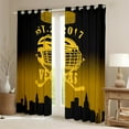 thumbnail image 2 of Erosebridal American Football City Curtains Pack of 2 (38x45), Eat Sleep 30%-50% Black Out Curtains, Soccer Lover Curtains for Living Room, Window Curtains Room Decorative, 2 of 6