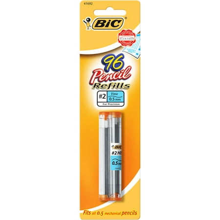 BIC Lead Refills, 0.5mm, Black, 96-Pack