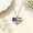 Heart, variant on Patriotic Necklace, Independence Day & 4th of July American Flag Rhinestone Pendant, Red White Blue Enamel Adjustable Chain Jewelry, 2.4 * 2.0 * 0.4 Inch