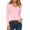 Pink Long Sleeve T-Shirts, variant on JOANKDMI Long Sleeve T-Shirts for Women Deep V Neck Basic Tees Casual Slim Fit Tops Flattering Stretch Undershirts for Everyday Wear Office and Fall Layering Blouses