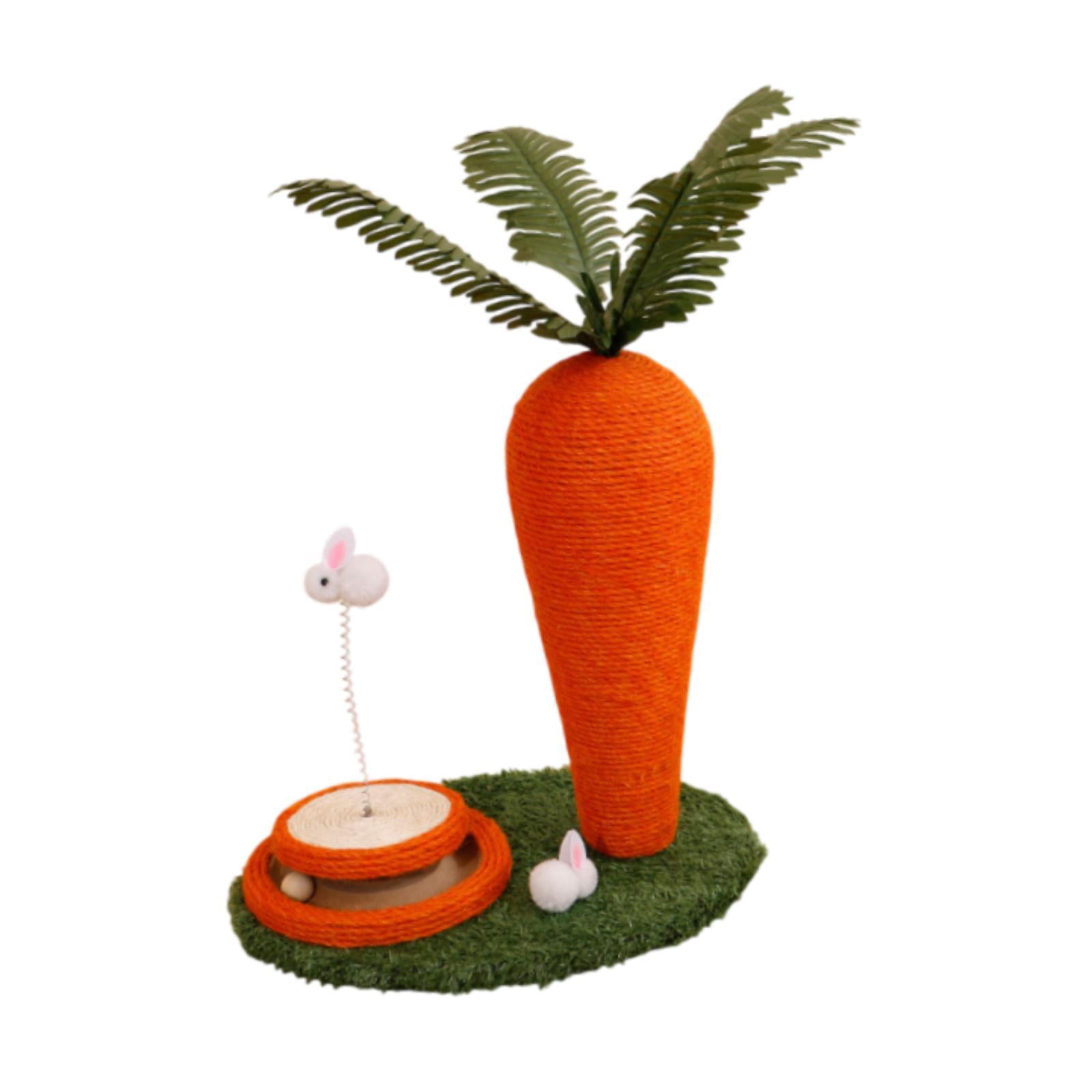TOOYFUL Cat Scratcher Post Bed ,Cat Scratching Carrot Shape ,Interactive Cat Claw Scratcher, Cat Climbing Frame for Playing ,Exercise