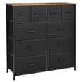 thumbnail image 1 of SortWise 10 Drawer Dresser for Bedroom, Tall Dresser with Wooden Top & Metal Frame, TV Stand Furniture Storage Tower Chest of Drawers, Black, 1 of 8