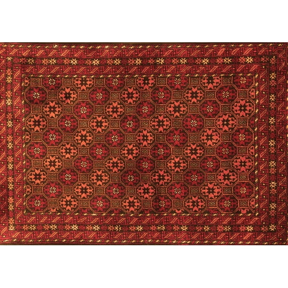 Ahgly Company Indoor Rectangle Persian Orange Traditional Area Rugs, 2' x 5'