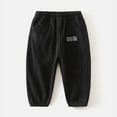 thumbnail image 2 of Ulitacool Boys Slacks Straight Leg Lined Jogger Pants For Kids Warm Winter Sweatpants Athletic Trousers Solid Color Pants Classic Lightweight Wear Black 2-3 Years, 2 of 4