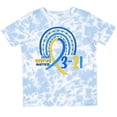 thumbnail image 3 of Inktastic 3-21 World Down Syndrome Day Blue and Yellow Rainbow Ribbon Boys or Girls Toddler T-Shirt, 3 of 5