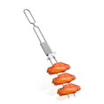 thumbnail image 1 of Brocheta Kabob, tenedor para barbacoa de 2 puntas, 13 pulgadas, fácil de limpiar, palitos para asar planos reutilizables, utensilios de cocina para, 1 of 8
