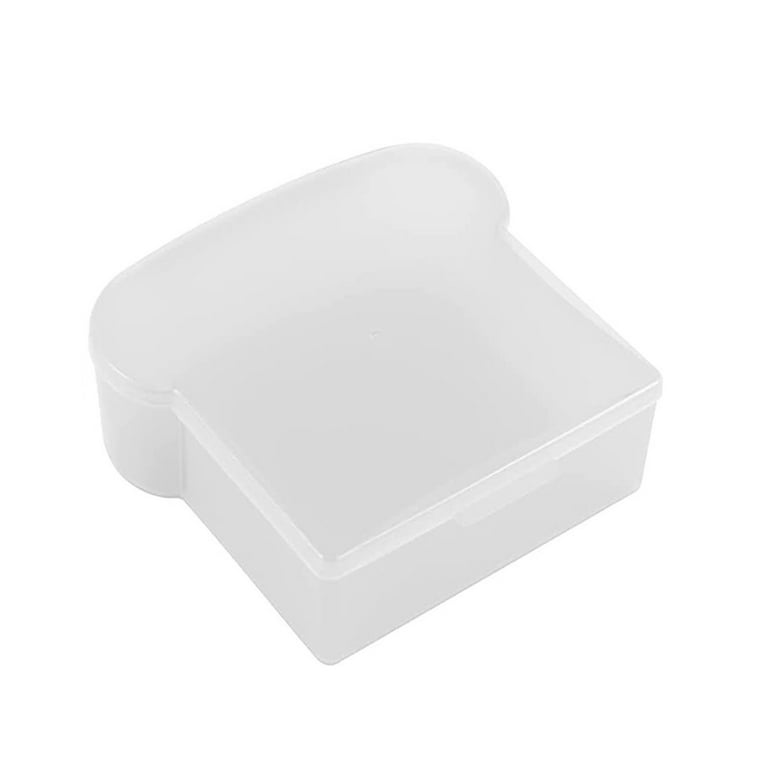 Cheers.US Toast Shape Sandwich Box Food Storage Sandwich Containers Lunch  Containers White Kids or Adult Sandwich Holder Microwave and Freezer Safe