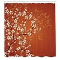 thumbnail image 3 of Ambesonne Japanese Shower Curtain, Sakura Bloom Spring Season, 69"Wx75"L, Burnt Orange, 3 of 3