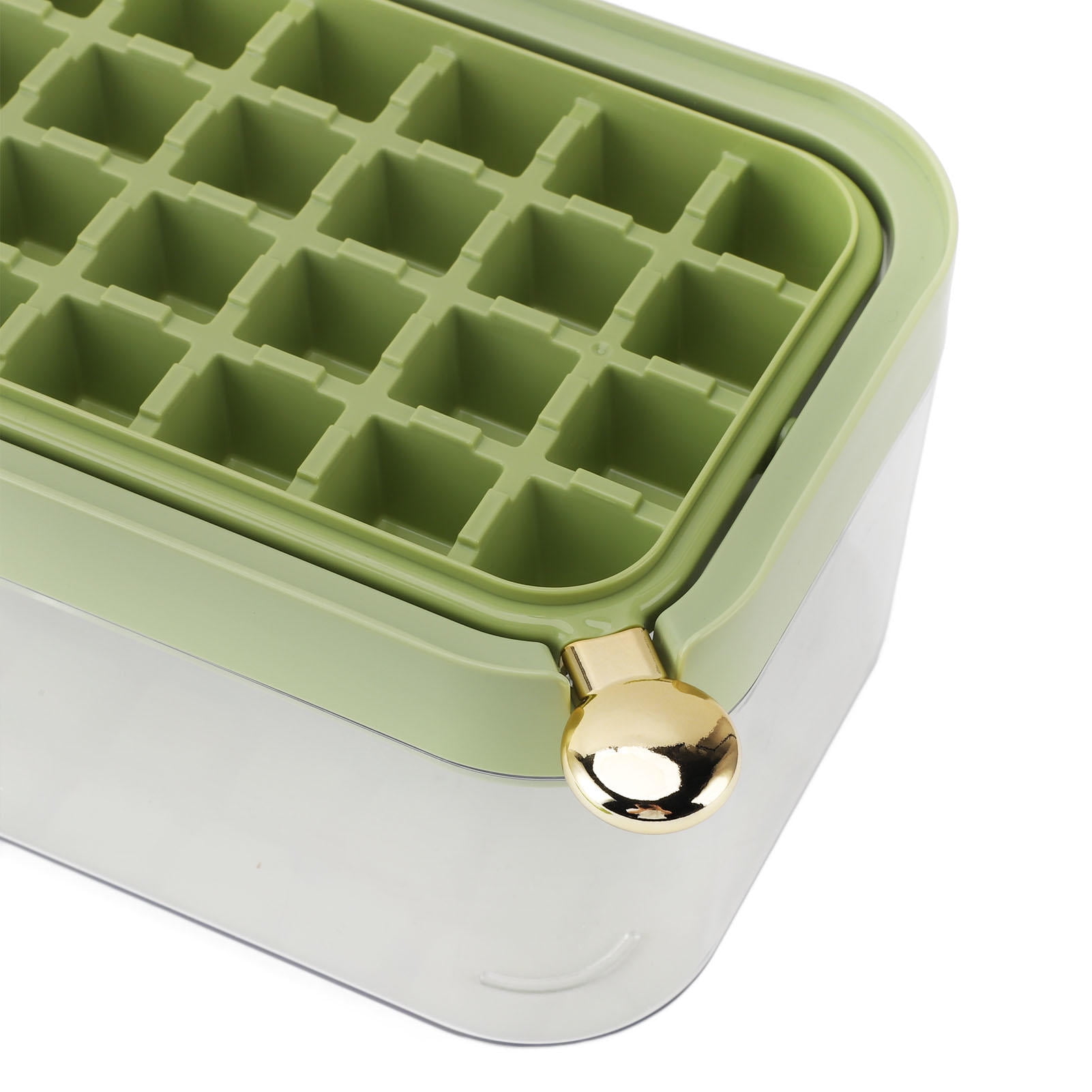 LAZIOEGR 32-Cube Ice Tray with Lid, Flip‑Release Bin & Scoop – Easy Freezer Ice Mould for Drinks, Jellies & More