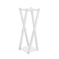 thumbnail image 3 of Lucky Monet 2-Tier Wood Metal Plant Stand Flower Pot Holder Rack Display Shelf White Stand+White Board 9.8x9.8x23.6", 3 of 5
