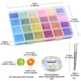 thumbnail image 4 of 1set DIY Stretch Bracelet Making Kit Including Round Glass Seed Beads Tweezers Elastic Thread, 4 of 7