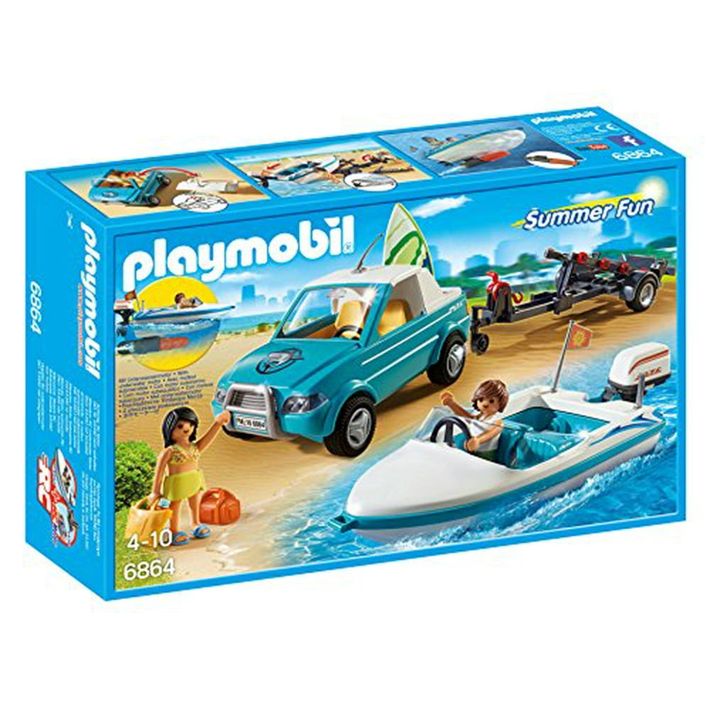 Playmobil Surfer Pickup with Speedboat Playset