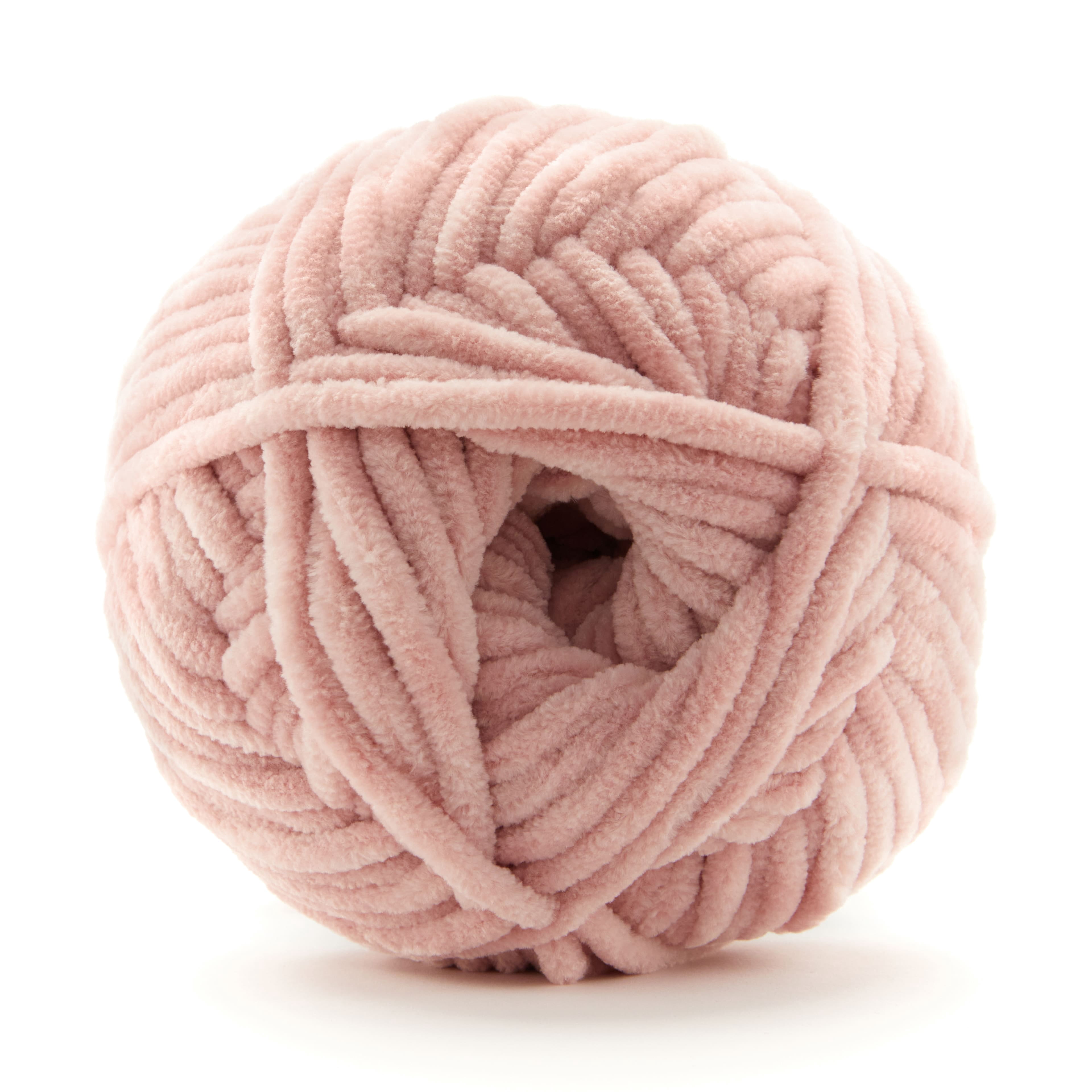 Loops & Threads Blush Sweet Snuggles Lite Yarn - Super Bulky Yarn for Knitting, Crochet, Weaving, Arts & Crafts, 12 Pack