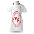 thumbnail image 3 of Zodiac Capricorn Apron Monochrome Horoscope Symbol with Grunge Stars and Circle Frame, Unisex Kitchen Bib Apron with Adjustable Neck for Cooking Baking Gardening, Vermilion and White, by Ambesonne, 3 of 3