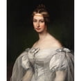 thumbnail image 2 of Friedrich Dürck 12x14 Black Ornate Wood Framed Double Matted Museum Art Print Titled: Portrait of Caroline Krafft, Born Platner (1811-1873) (1835), 2 of 5