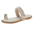 thumbnail image 2 of Sandalias de mujer Chanclas Zapatillas de playa Verano Pearl Pinch Toe Flat Shoes Wmkox8yii ytu10087, 2 of 7