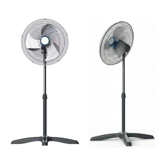 Kit 2 Ventiladores VEC Pedestal 18" Metal 80W 3Velocidades