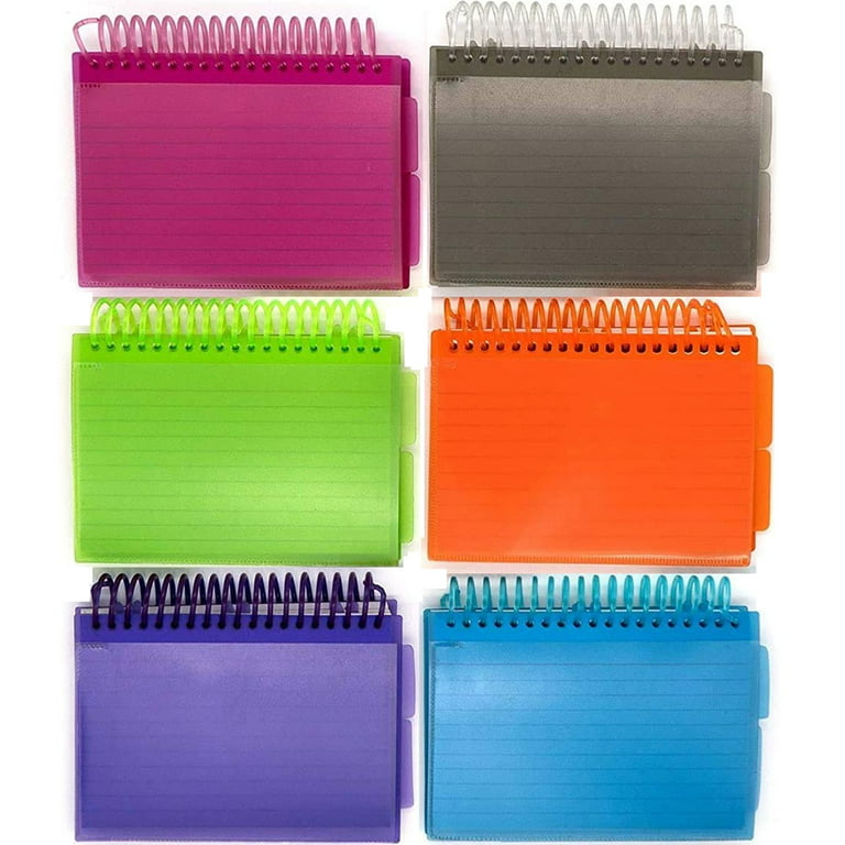 12 Pcs Index Card Binder with Dividers 2 Rings 50 Pages 2 Dividers Index  Card Holder 6 Colors Index Cards 3 x 5 Inch Index Card Organizer Colored  Note