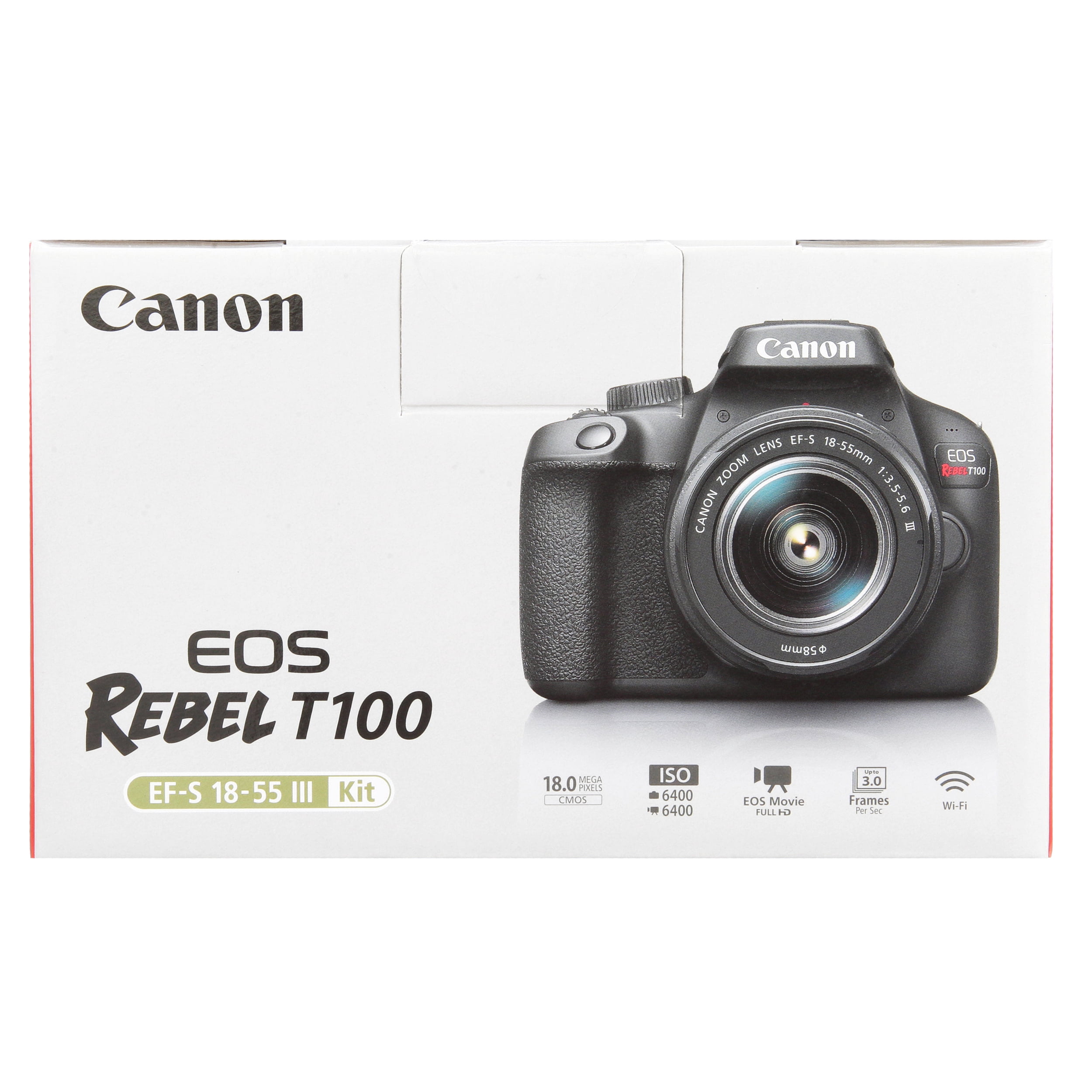 Canon EOS Rebel T100 Digital SLR Camera with 18-55mm Lens Kit, 18 Megapixel Sensor, Wi-Fi, DIGIC4+, SanDisk 32GB Memory Card and Live View Shooting Canon EOS Rebel T100 Digital SLR Camera with 18-55mm Lens Kit, 18 Megapixel Sensor, Wi-Fi, DIGIC4+, SanDisk 32GB Memory Card and Live View Shooting